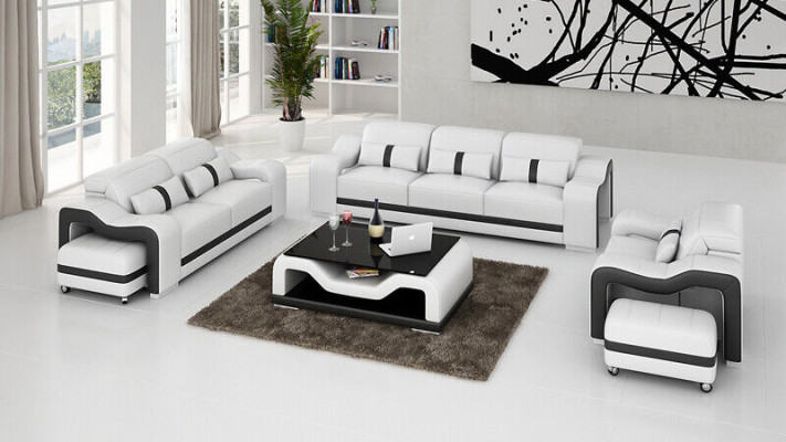 Sofagarnitur 321 Sitzer Set Design Sofas Polster Couchen Leder Relax