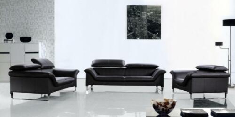 Ledersofa Couch Wohnlandschaft 3+1+1 Sitzer Garnitur Modern Design Sofa