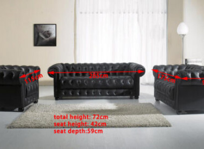Chesterfield Couchen Sofas Polster Leder 321 Sitzer Sofagarnitur Garnituren