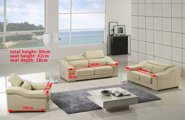 Sofagarnitur Design Couchen Polster 311 Sitzer Garnituren Set Leder Sofas