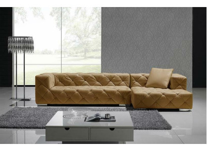Chesterfield Leder Modern Couch Wohnlandschaft Ledersofa Ecksofa Sofa