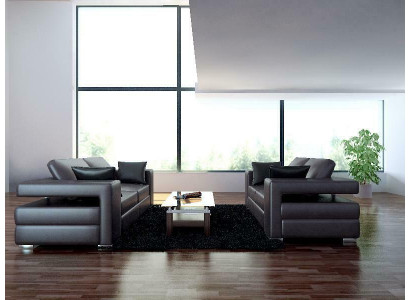Ledersofa Wohnlandschaft 3+2 Sitzer Garnitur Design Modern Sofa Couch