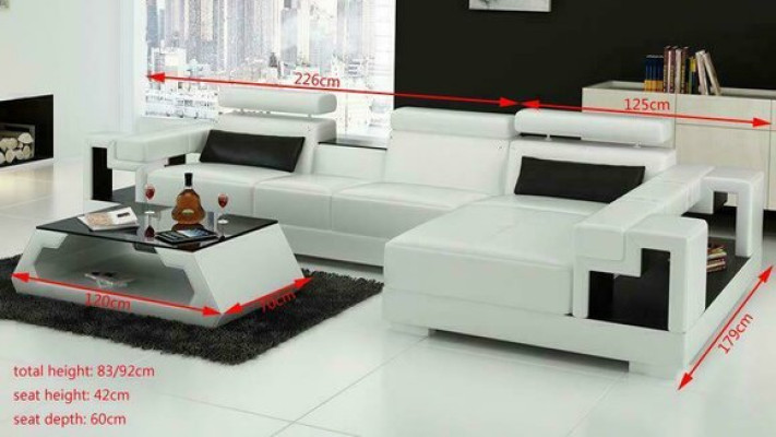 Ecksofa Ledersofa Wohnlandschaft L Form Sofa Couch Polster Sitz Ecke