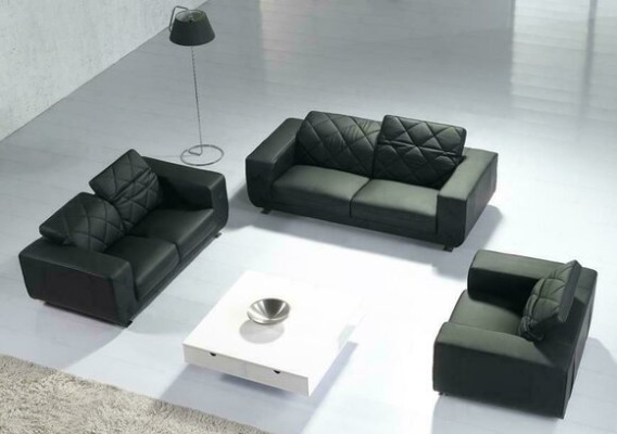 Ledersofa Wohnlandschaft 3+2 Sitzer Garnitur Design Modern Sofa Leder