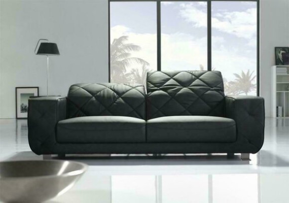 Ledersofa Wohnlandschaft 3+2 Sitzer Garnitur Design Modern Sofa Leder