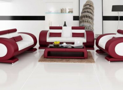 Sofagarnitur Garnituren Set Design Sofas Polster Couchen Leder 311 Sitzer Neu