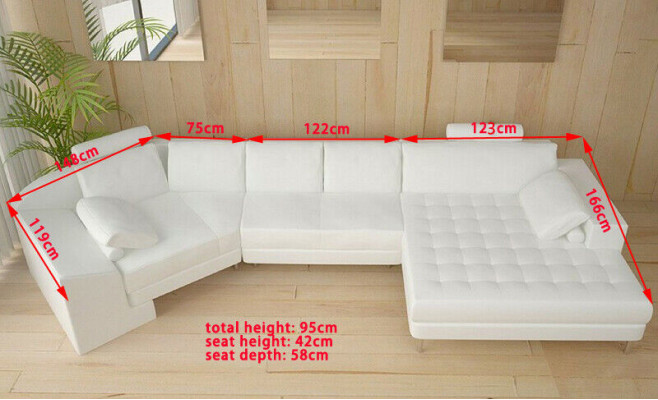 Designer Wohnzimmer Ecksofa Couch Polster Sitz Ecke Garnitzur Ledercouchen