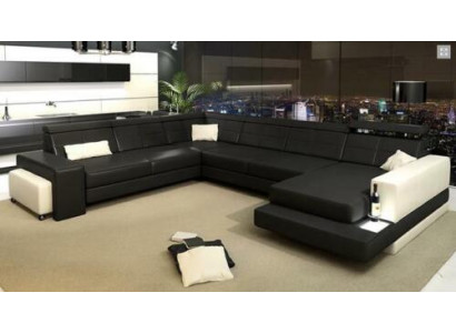 Designer Garnitur Eckgarnitur Wohnlandschaft U-Form Couch Ecksofa Polster