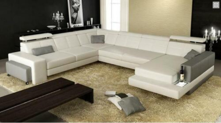 Designer Garnitur Eckgarnitur Wohnlandschaft U-Form Couch Ecksofa Polster