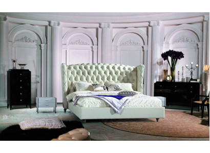 Luxus Designer Bett Chesterfield Lederbett Polsterbett Schlafzimmer Ehe