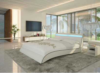 Design Betten Doppel Ehe Modernes Hotel Gestell Schlaf Zimmer Leder