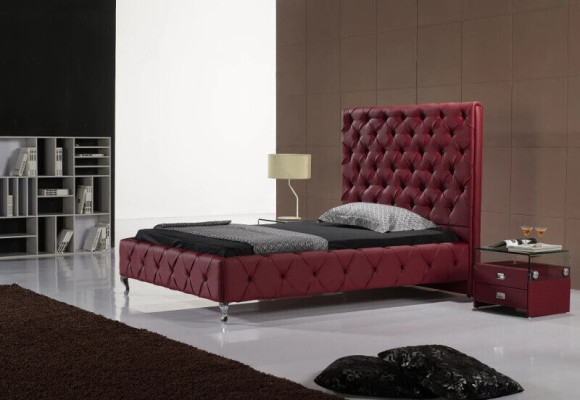Designer Bett Chesterfield Leder Hotel Betten Luxus Doppel Schlaf Zimmer
