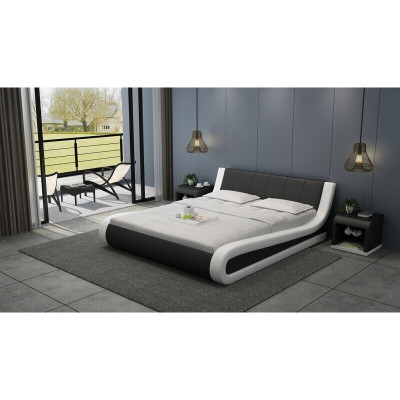 Bett Lederbett Polsterbett Moderne Doppel Schlafzimmer Ehebett Betten