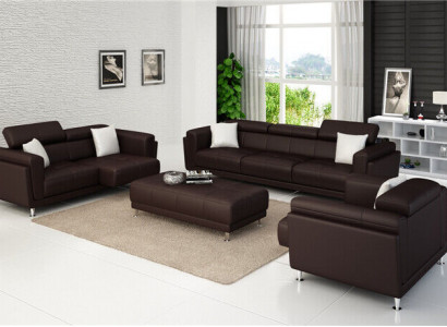 Garnituren Design Couchen Sofas Polster 32 Sitzer Sofagarnitur Set Leder Sofa