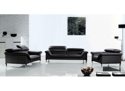 Ledersofa Couch Wohnlandschaft 3+2 Sitzer Garnitur Design Modern Deko Sofa