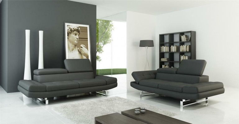 Garnituren Ledersofa Wohnlandschaft 3+2 Sitzer Garnitur Design Modern