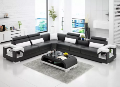 Ecksofa Couch Polster Eckgarnitur Sofa Garnituren Eckledersofa Wohnlandschaft