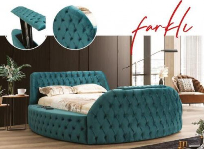 Multifunktion Bett Regal USB Ladestation Doppel Textil Betten 180x200