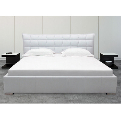 Leder Design Bett Doppel Betten Luxus Ehe Modernes Hotel Gestell Schlaf