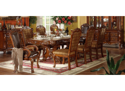 Klassischer Esstisch Tisch Holz Esszimmer Garnitur 6x Set Stuhl Stühle