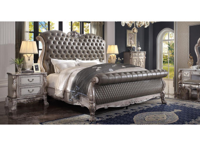 Design Barock Luxus Möbel Nachttisch Betten 180x200 Bett 3tlg. Schlafzimmer Set