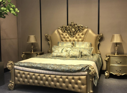 Schlafzimmer 3 tlg. Set Bett 2x Nachttisch Konsole Betten Doppel Luxus