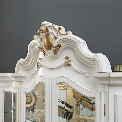 Anrichte Luxus Schaufenster Vitrine Glas Schrank Antik Stil Möbel Barock