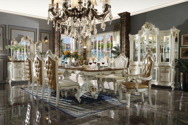 Anrichte Luxus Schaufenster Schrank Vitrine Glas Antik Stil Barock Rokoko