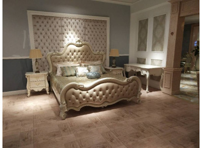 Luxus Chesterfield Betten Königliches Leder Bett Palast Hotel Doppelbett