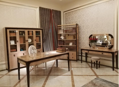 Büro Office Kanzlei Tisch Regal Akten Schrank Schreib Moderner Holz