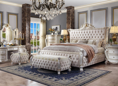 Chesterfield Bett Gepolsterte Betten Schlafzimmer Dekorative Ehebett Betten