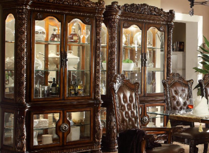 Vitrine Schrank Vitrinen Wohnzimmer Schau Schränke Barock Rokoko Holz