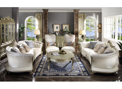 Couch Luxus Set 4 tlg Sofagarnitur 321 Hocker Garnitur Sofa Sofas Sessel Gruppe