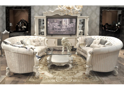 Komplett Set Sofagarnitur 4+4 Sitzer Designer Wohnlandschaft 2 tlg. Gruppe