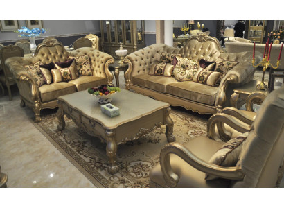 Luxus Sofagarnitur 3+2+1 Sitzer Set Sofa Polster Couchen Couch