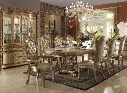 Königlicher Esstisch Tisch Holz Tische Rokoko Barock Esszimmer Antik Stil