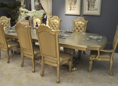 Esstisch Esstische Tische Tisch Büro Design Klassischer Holz Deko Barock