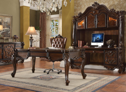 Büroset Schreibtisch Chefsessel Komplett Office Rokoko Barock 2tlg. Set