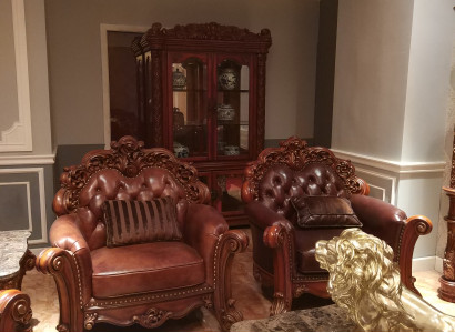 Leder Sessel 1 Sitzer Sofa Polster Sofas Design Luxus Klassischer Einsitzer