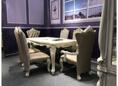 Barock Antik Stil Esstisch Tisch Echtes Holz Klassische Designer Tische