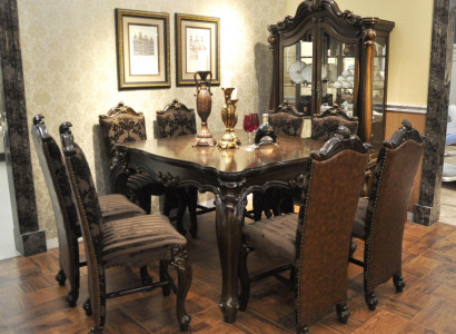 Esstisch Tisch Gruppe Esszimmer Tische Wohnzimmer Garnitur Holz Design