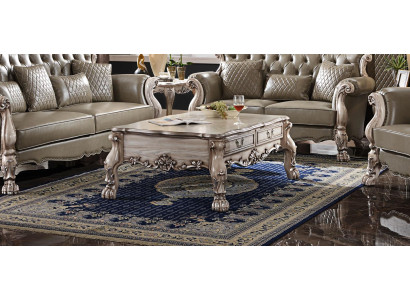 Couchtisch Tisch Sofa Tische Beistelltisch Wohnzimmer Design Beige Holz Barock