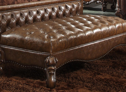 Chaiselounge Antik Stil Sofa Liege Couch Liegen Chaise Leder Barock Rokoko Neu