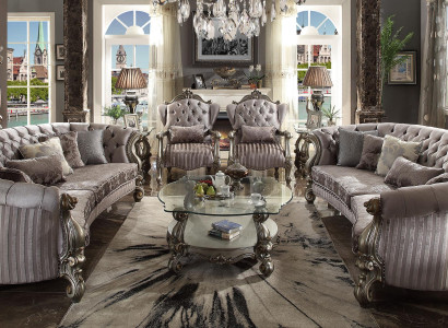 Einzigartiger Satz Chesterfield Luxus Möbel 4tlg. 2x rundes Sofa + 2x Sessel