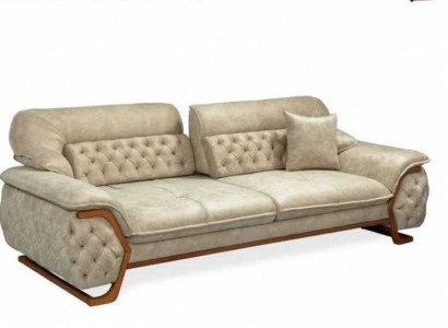 Chesterfield Verstellbarer Rücken Dreisitzer Sofa Luxus Couch Möbel