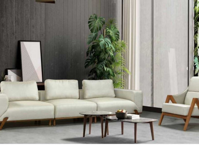 Sofagarnitur 3+1 Sitzer 3 Sessel Garnituren Stoff Wohnzimmer Set 3tlg