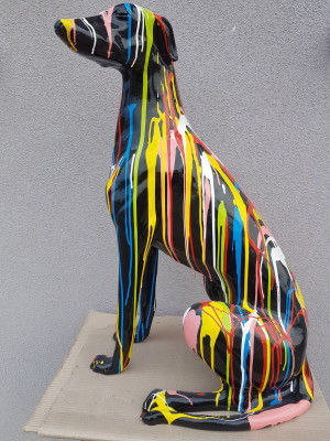 Abstrakte Figur Handarbeit Dekoration Wohn Deko Skulpturen Statuen Figuren Hund