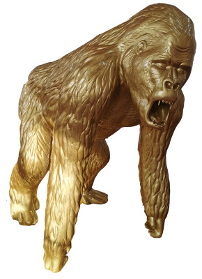 Gold Deko Gorilla Figuren Statuen Dekoration Garten Neu Designer Figur Statue
