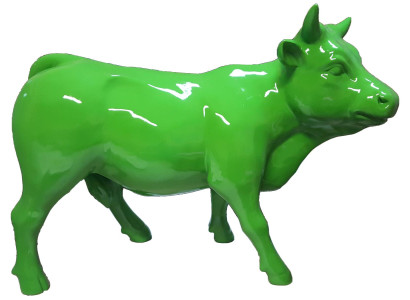 Statuen Skulptur Deko Statue Kuh Deko Statue Skulptur Abstrakt Design Figur Neu