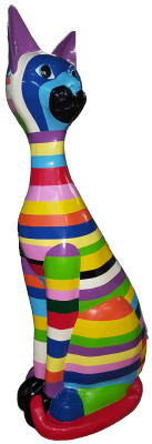 Statuen Skulptur Deko Statue Bunte Deko Statue Skulptur Abstrakt Design Figur